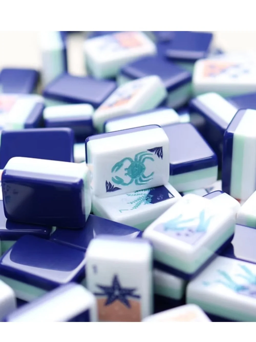 Mahjong Tiles Call For Mahjong Endless Ocean Blue Crab